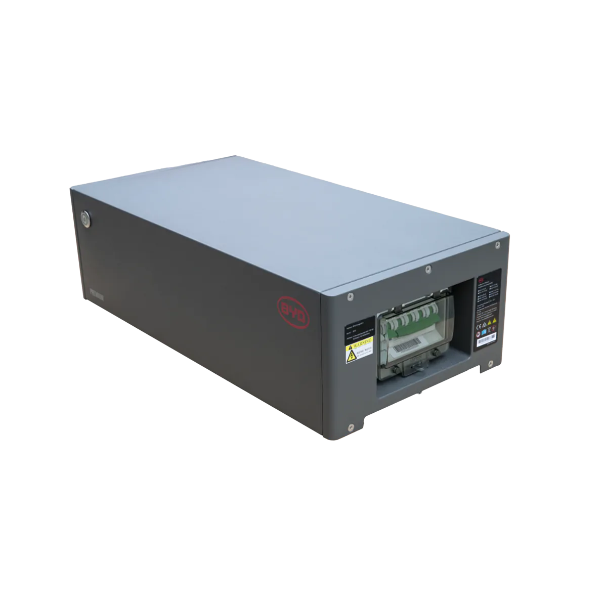 BYD HVM Battery Box Premium Batteriemanagementsystem Seitenansicht mit Sicherungen