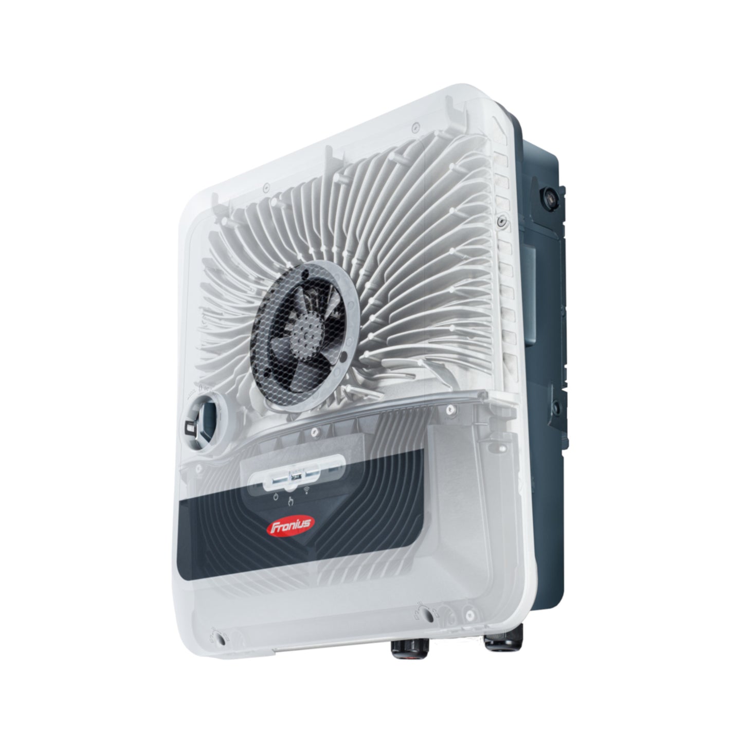 Fronius Symo gen24 Plus Hybridwechselrichter Frontansicht semi-transparent