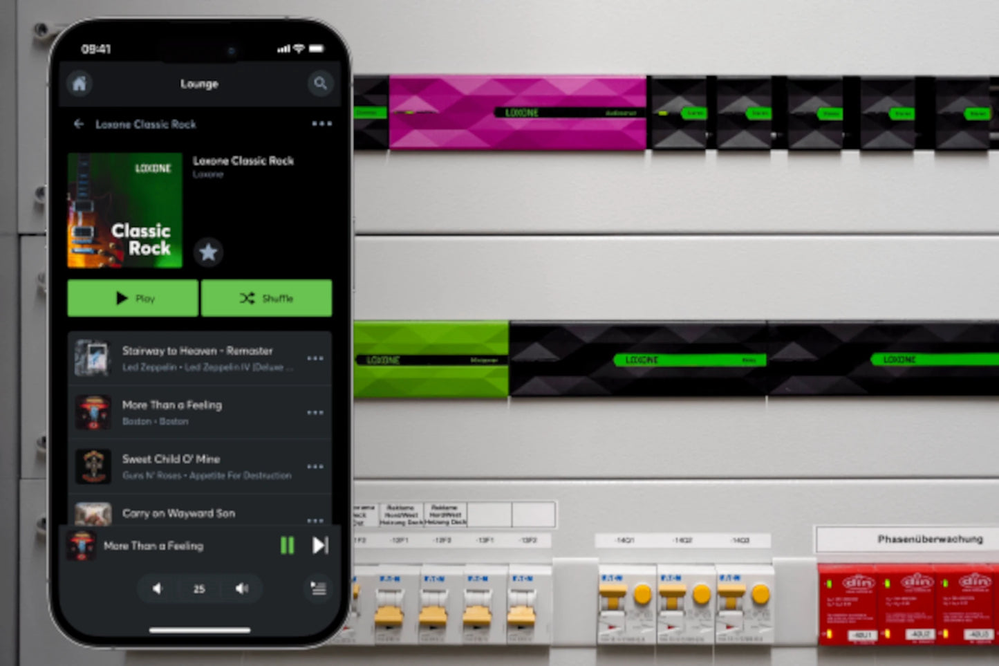 Loxone Audioserver verbaut im Verteiler